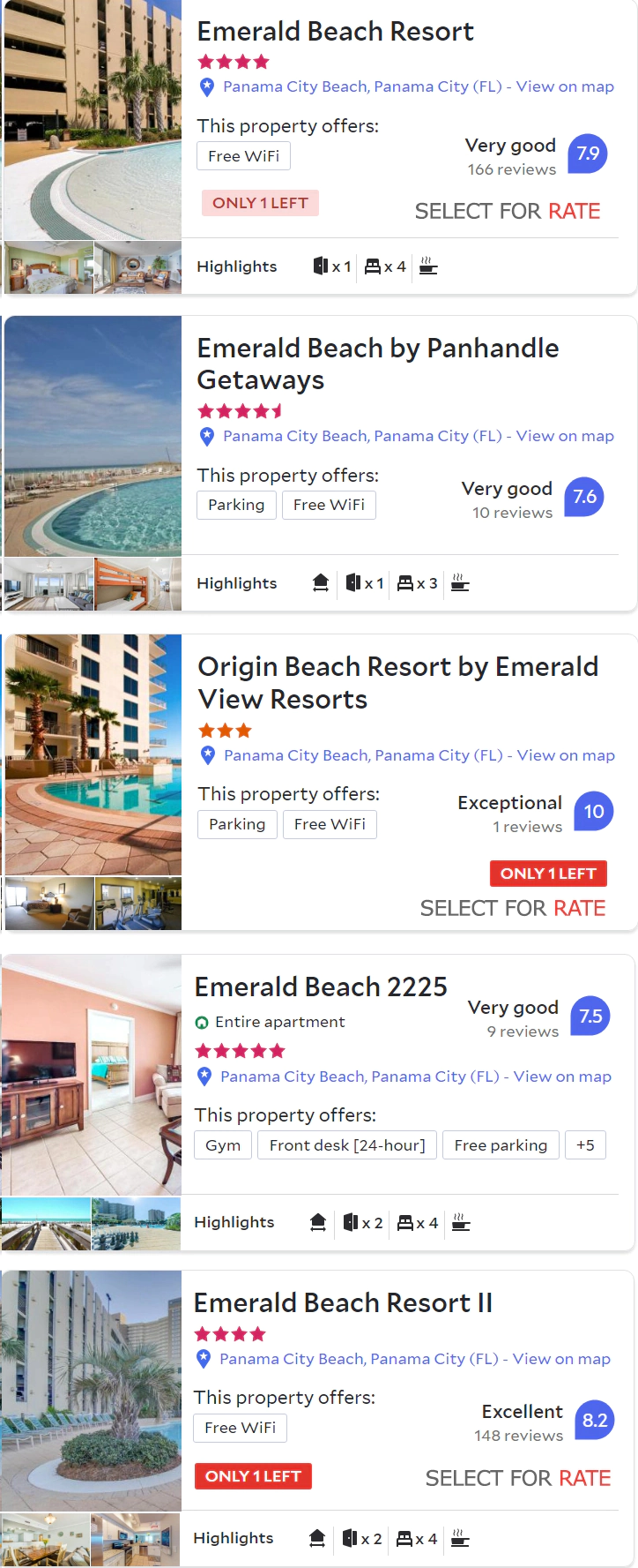 The Emerald Beach Resort Panama City Beach Florida